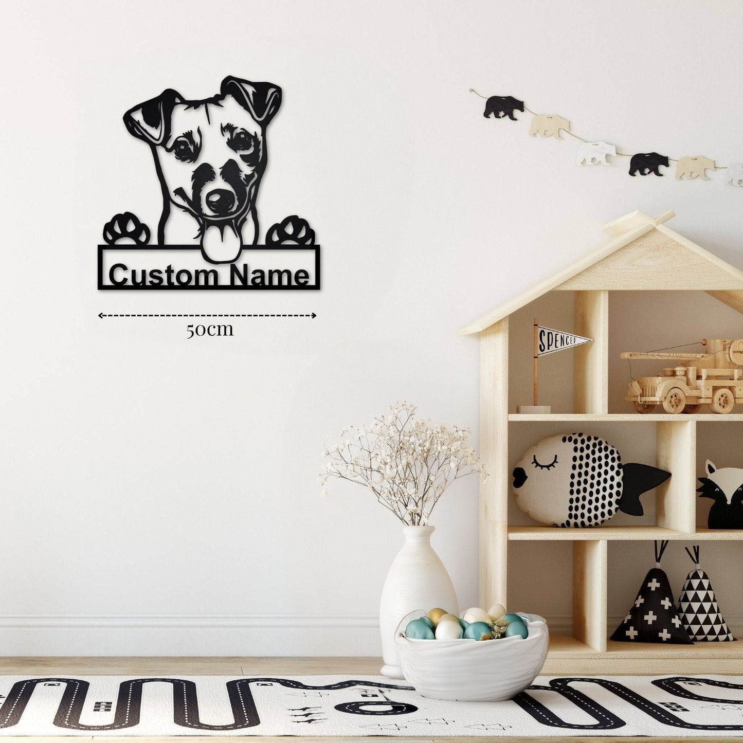 Décoration Métal Chien Jack Russel Murale PrecisionMetal