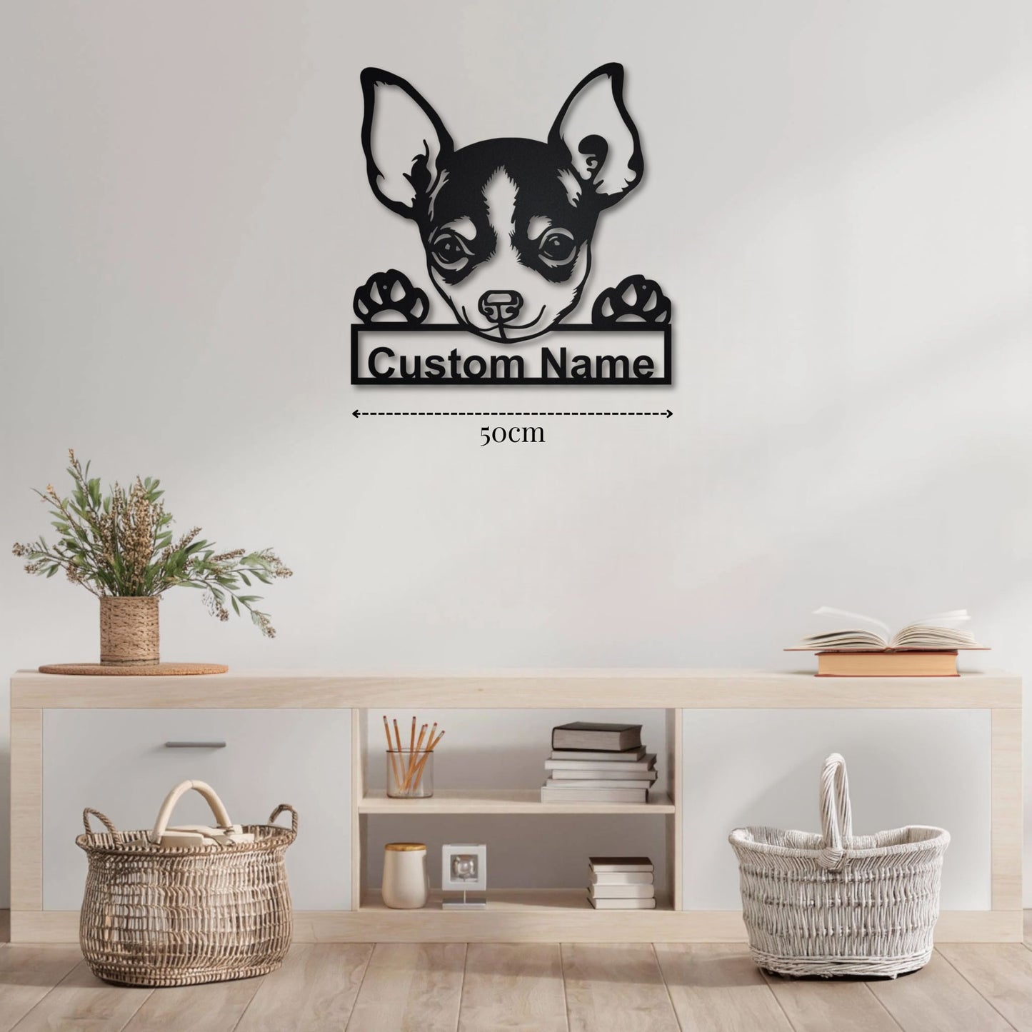 Décoration Métal Chihuahua Murale PrecisionMetal