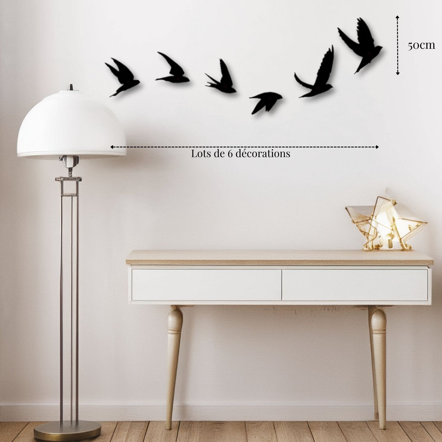 Décoration métal Hirondelle PrecisionMetal