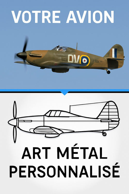Décoration murale Avion en métal personnalisée