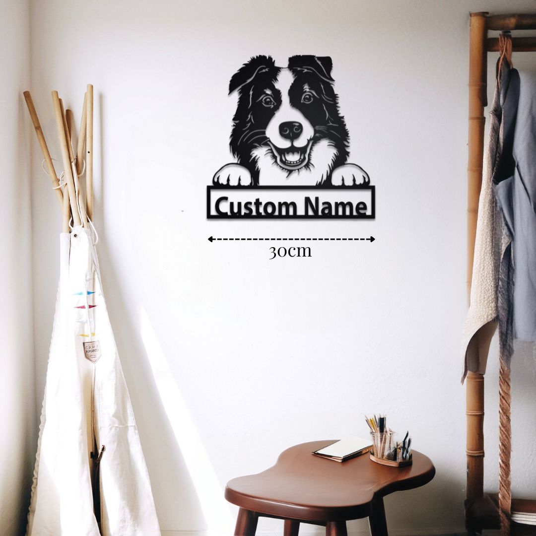 Petite Décoration Murale Border Collie PrecisionMetal
