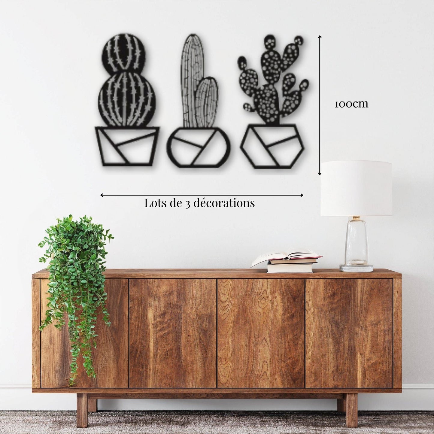Décoration murale Cactus - Lot de 3 Precision