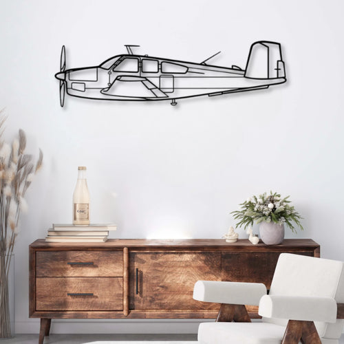 Décoration murale métal Avion Beechcraft V35 Bonanza Precision