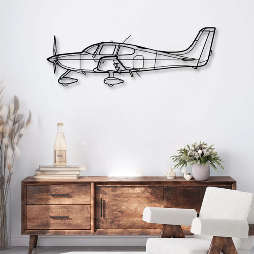Décoration murale métal Avion Cirrus SR22 Precision