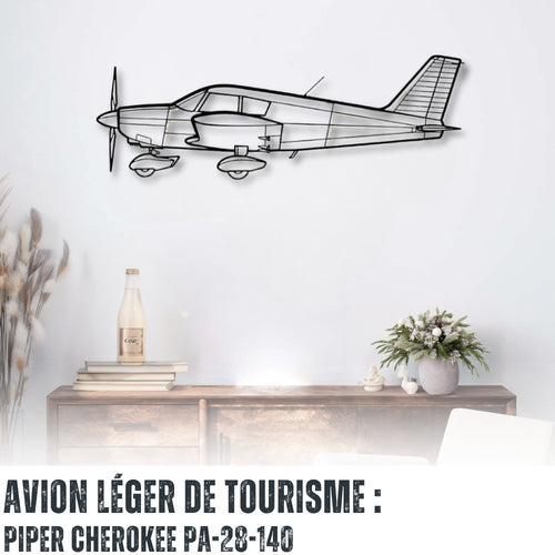 Décoration murale métal Avion Piper Cherokee PA-28-140 (avion léger)