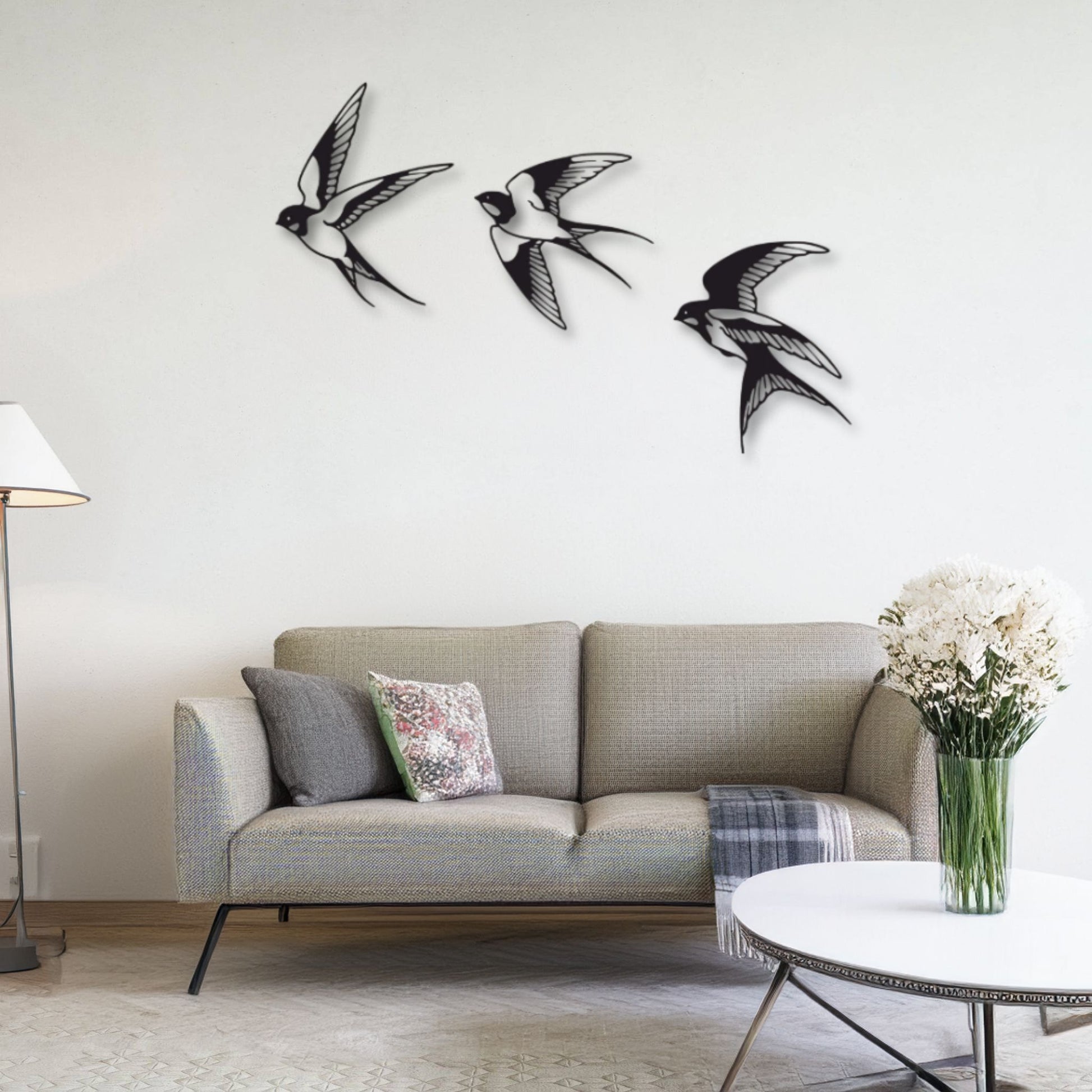 Décoration murale métal Hirondelle extérieur