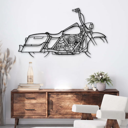 Décoration murale métal Moto Harley-Davidson Road King (2014) PrecisionMetal