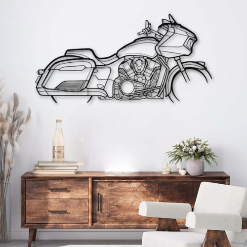Décoration murale métal Moto Indian Dark Horse PrecisionMetal