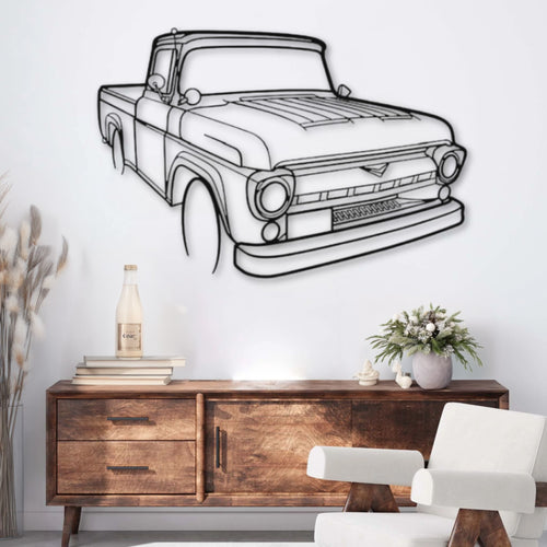 Décoration murale métal Voiture Ford F-100 (1955) PrecisionMetal