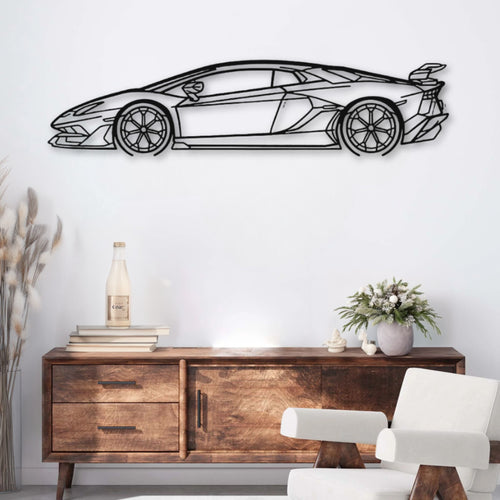 Décoration murale métal Voiture Lamborghini Aventador SVJ 2021 (Détaillées) PrecisionMetal