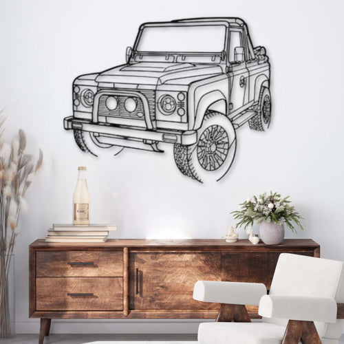 Décoration murale métal Voiture Land Rover Defender 90 PrecisionMetal