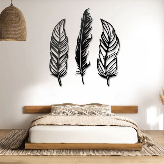 Décoration murale Plume métal