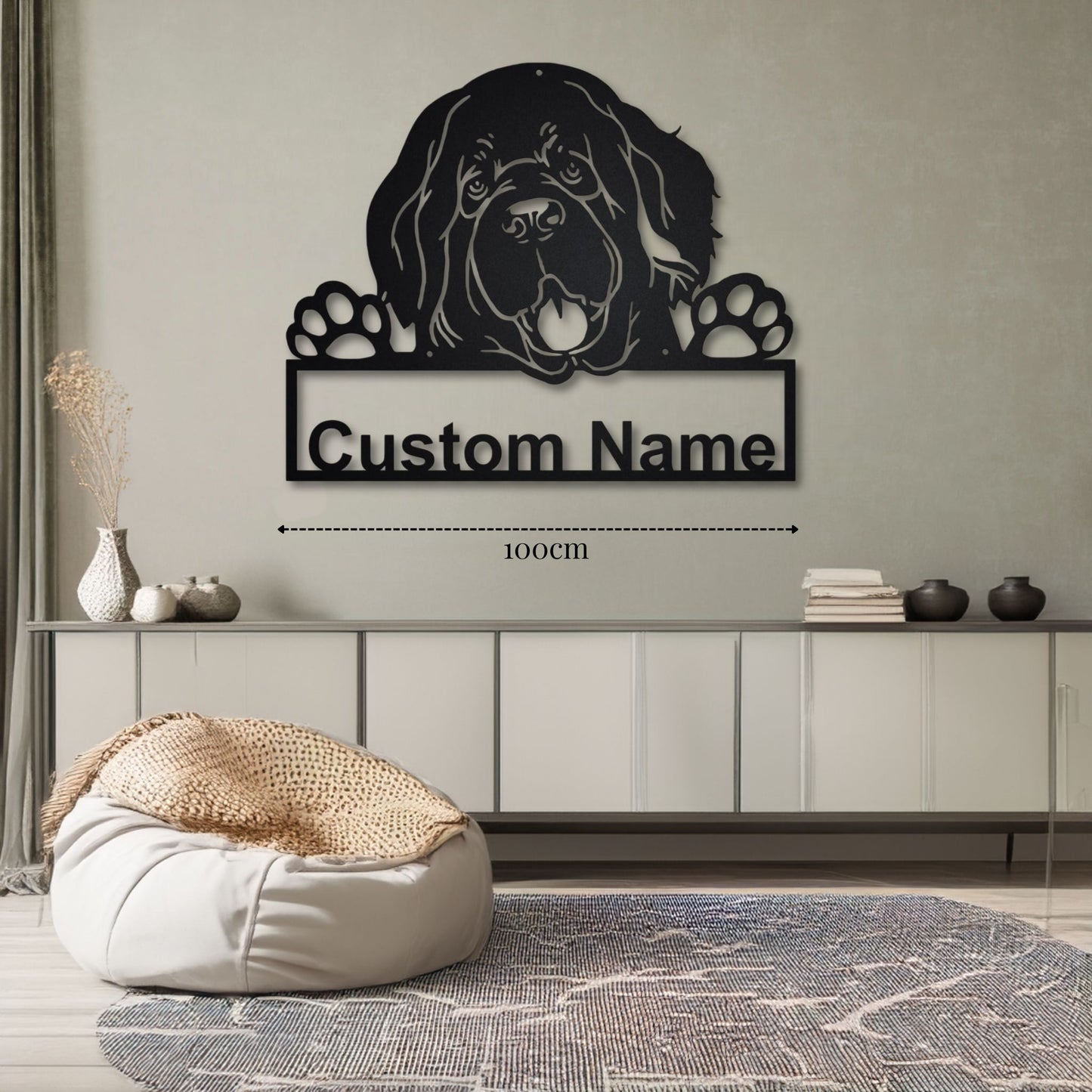 Décoration Murale pour Chien Terre-Neuve PrecisionMetal