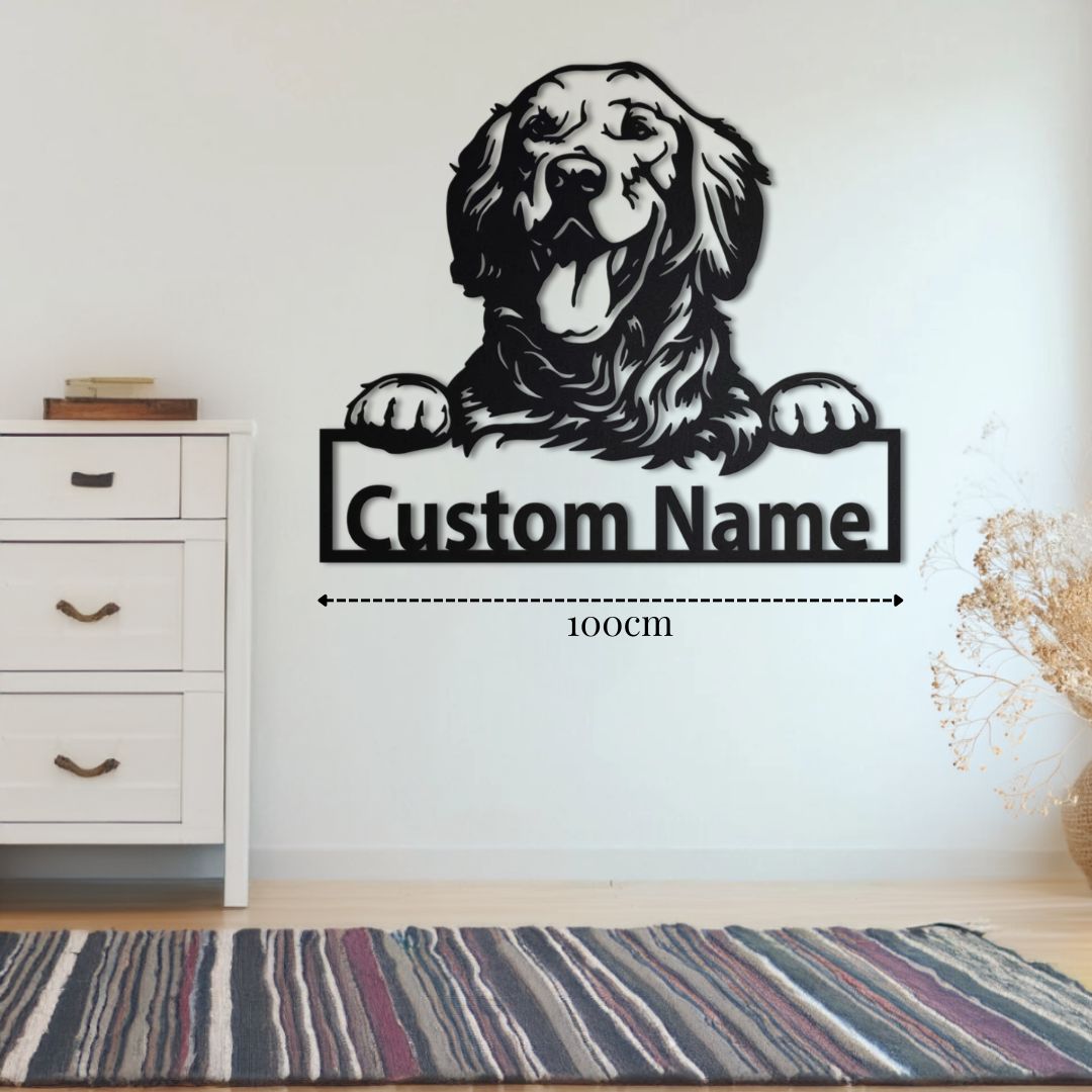 Décoration Murale pour Golden Retriever PrecisionMetal