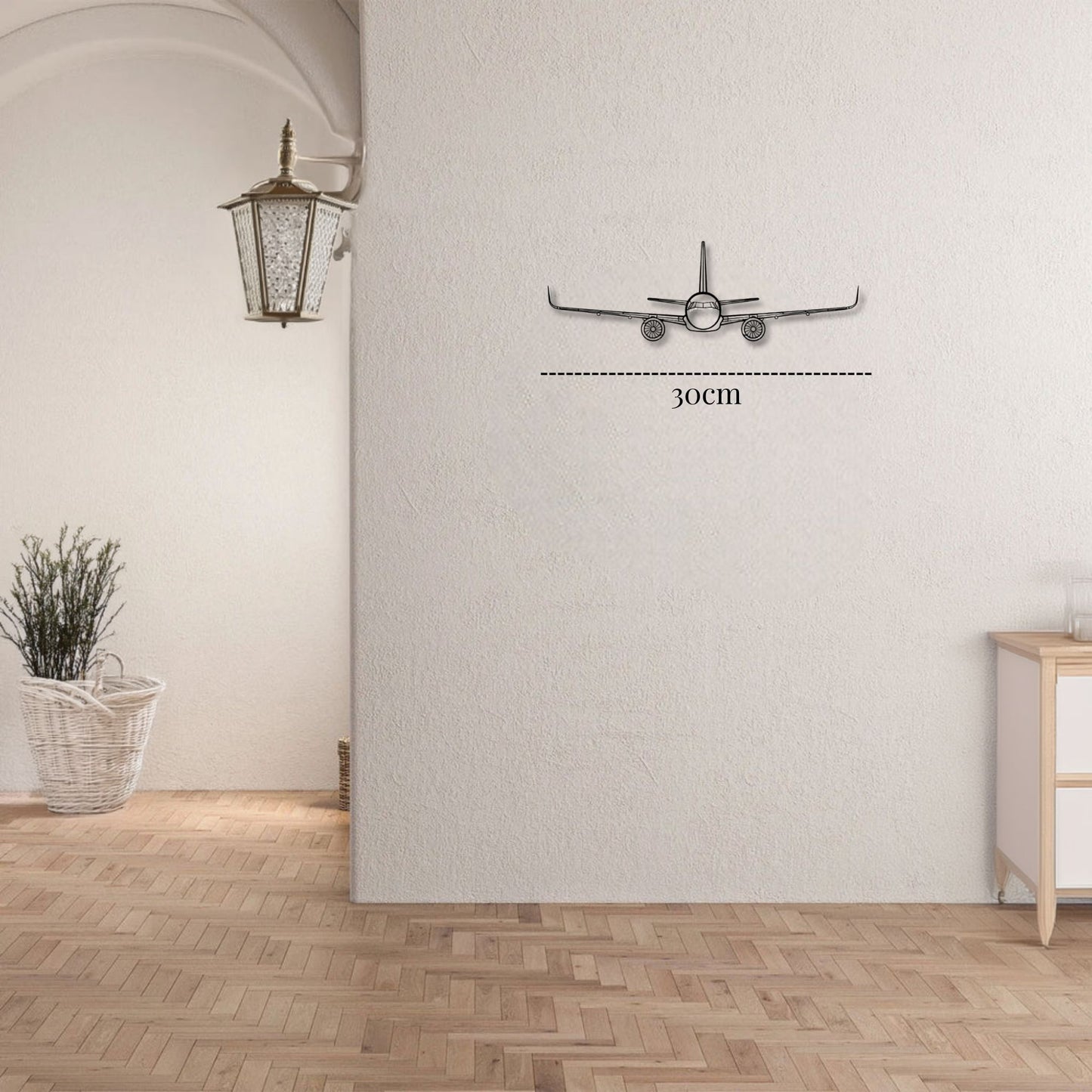 Petite décoration murale Avion en métal personnalisée
