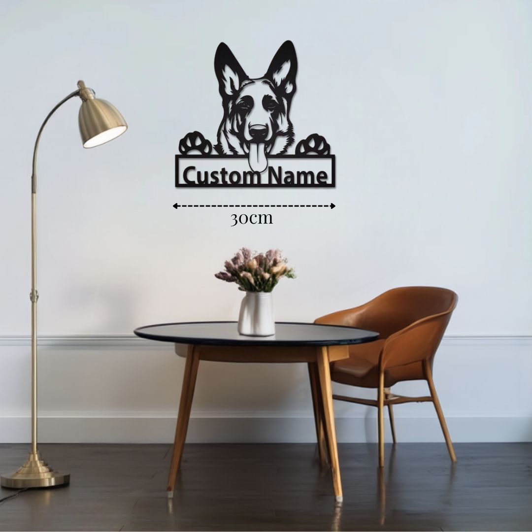 Petite Décoration Murale Berger Allemand PrecisionMetal