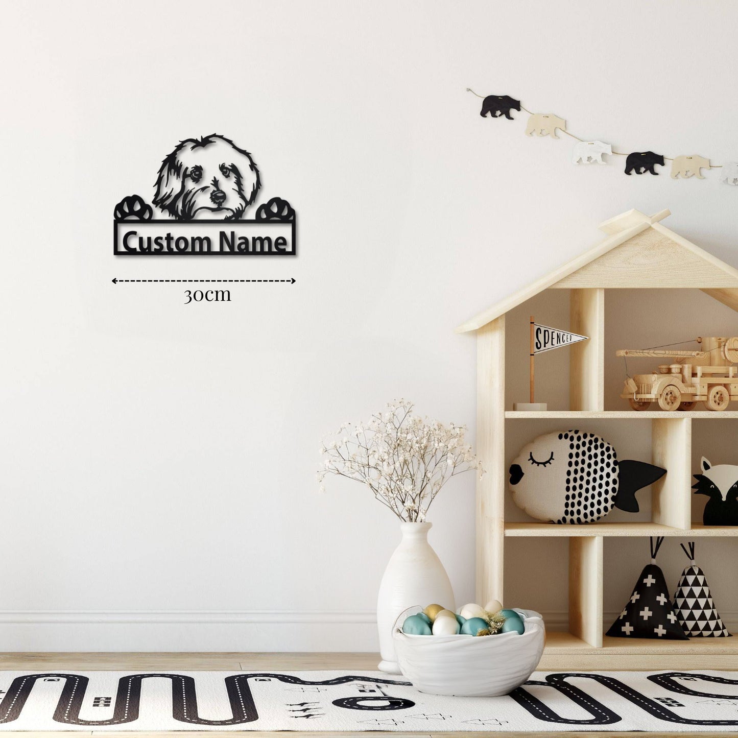 Petite Décoration Murale Bichon Maltais PrecisionMetal