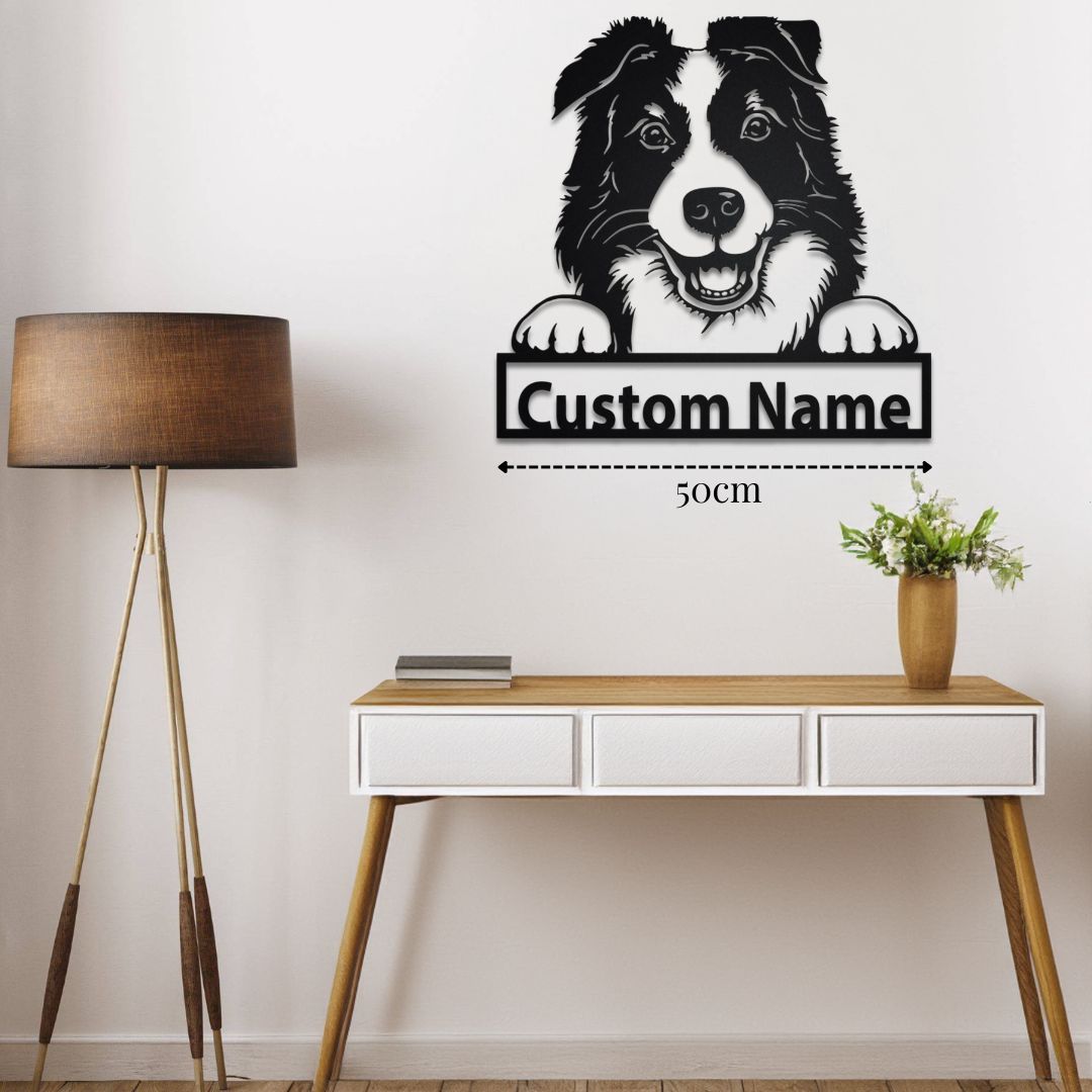Décoration Métal Border Collie Murale PrecisionMetal