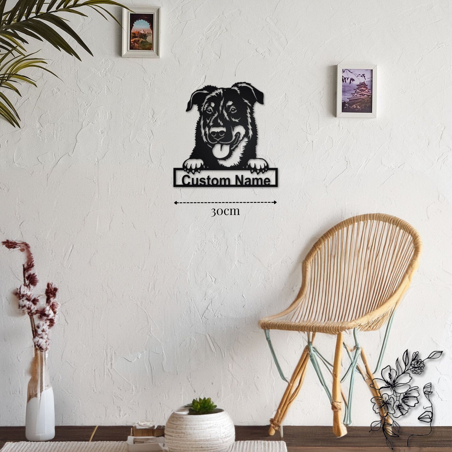 Petite Décoration Murale Chien Beauceron PrecisionMetal
