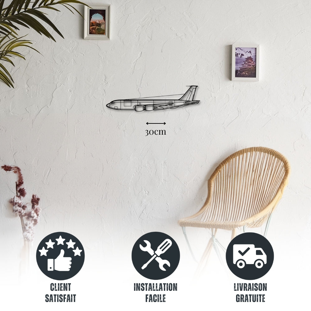 Petite décoration murale métal Avion Boeing KC-135R Stratotanker Precision