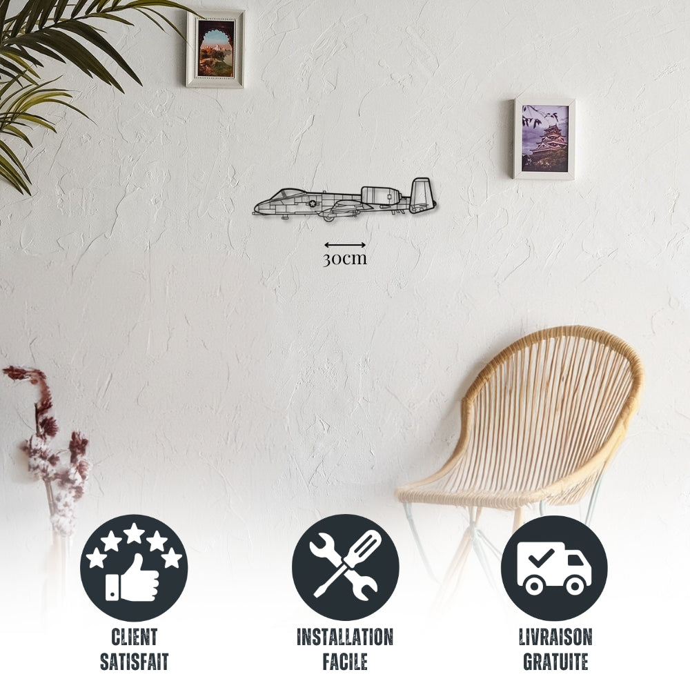 Petite décoration murale métal Avion Fairchild Republic A-10 Thunderbolt II