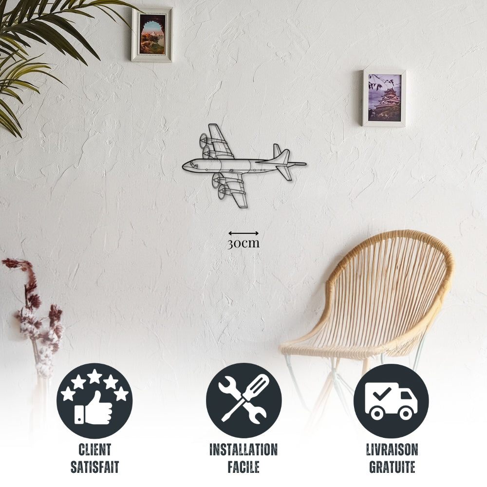 Petite décoration murale métal Avion Lockheed P-3C Orion Precision