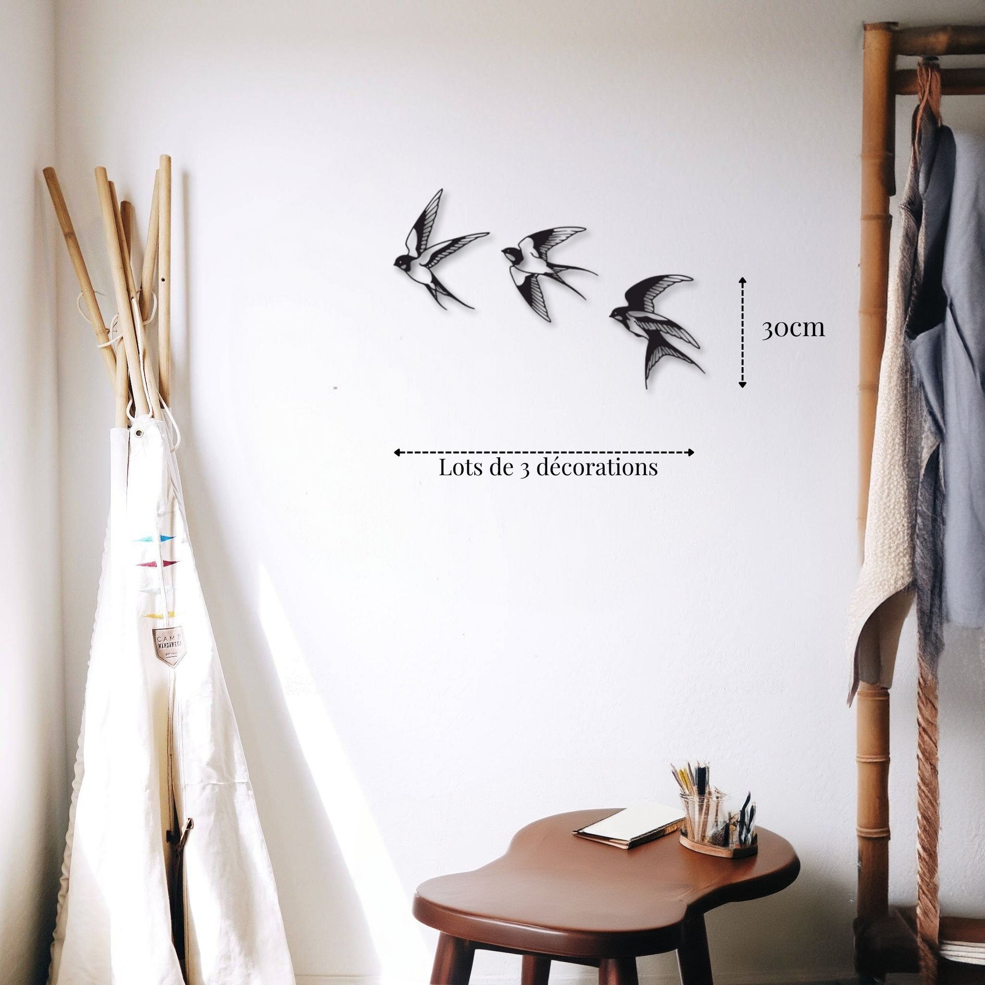 Petite décoration murale Hirondelle Métal Extérieur Precision