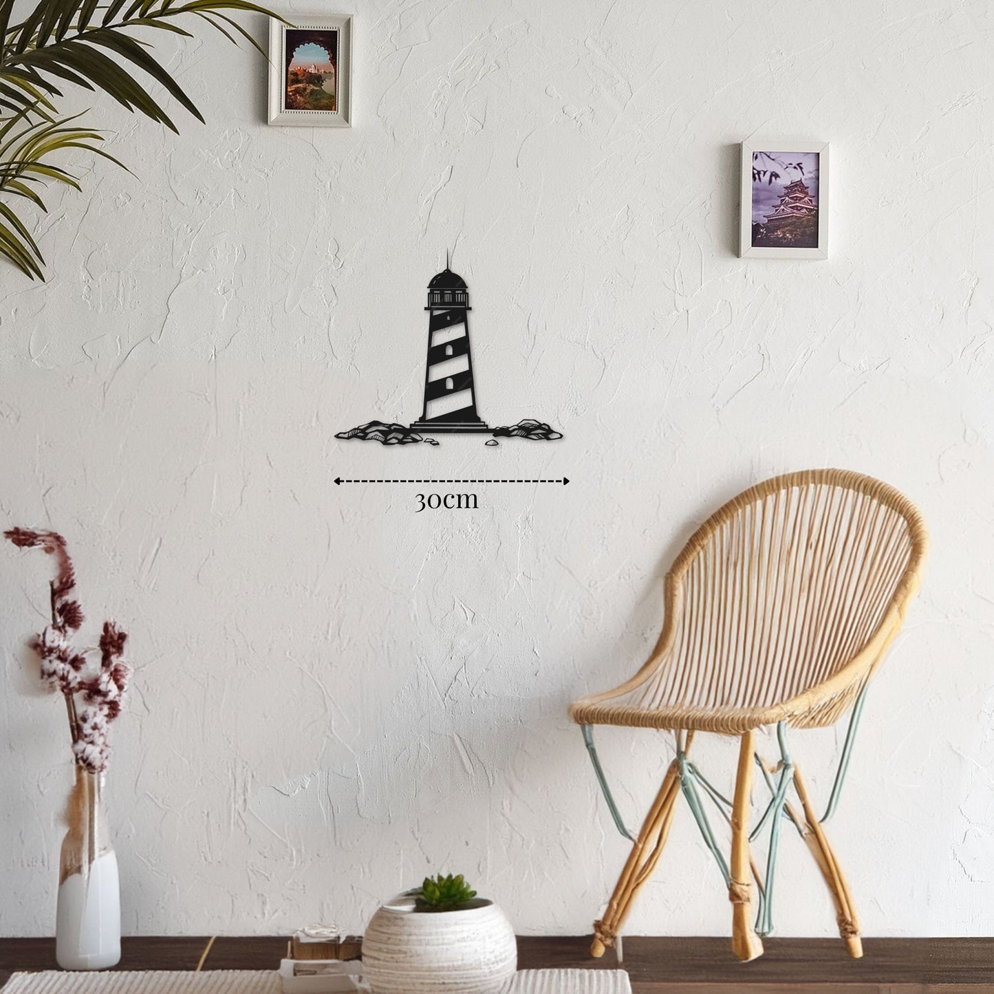 Petite Décoration Murale Métal Phare PrecisionMetal
