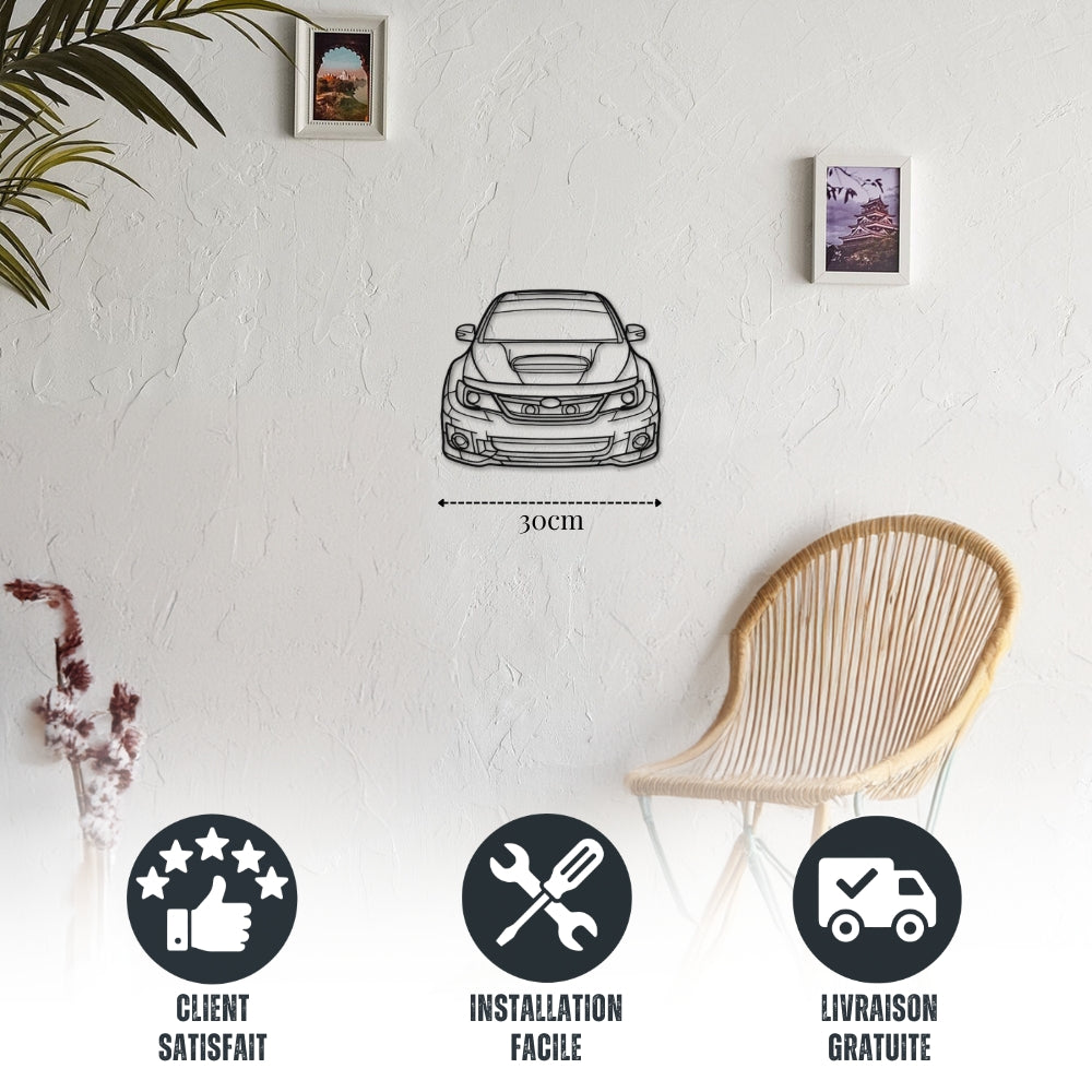 Petite décoration murale métal Voiture Subaru WRX STI (2012)