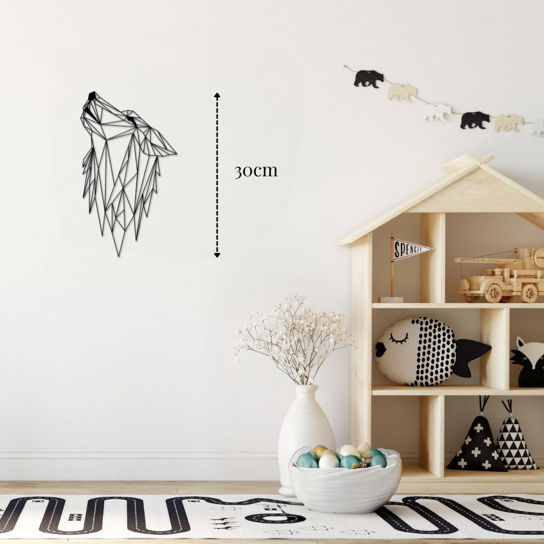 Petite décoration murale Tête de Loup murale