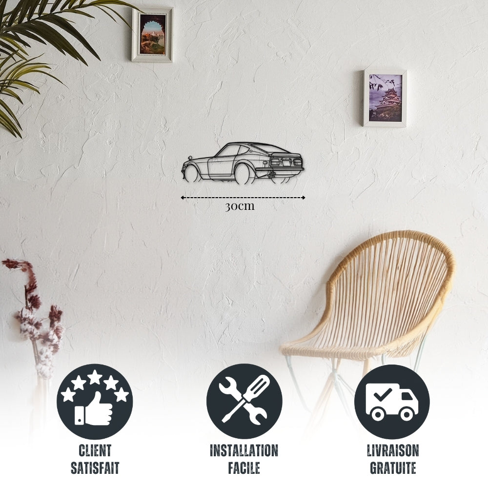 Petite décoration murale Voiture en métal Datsun 240Z