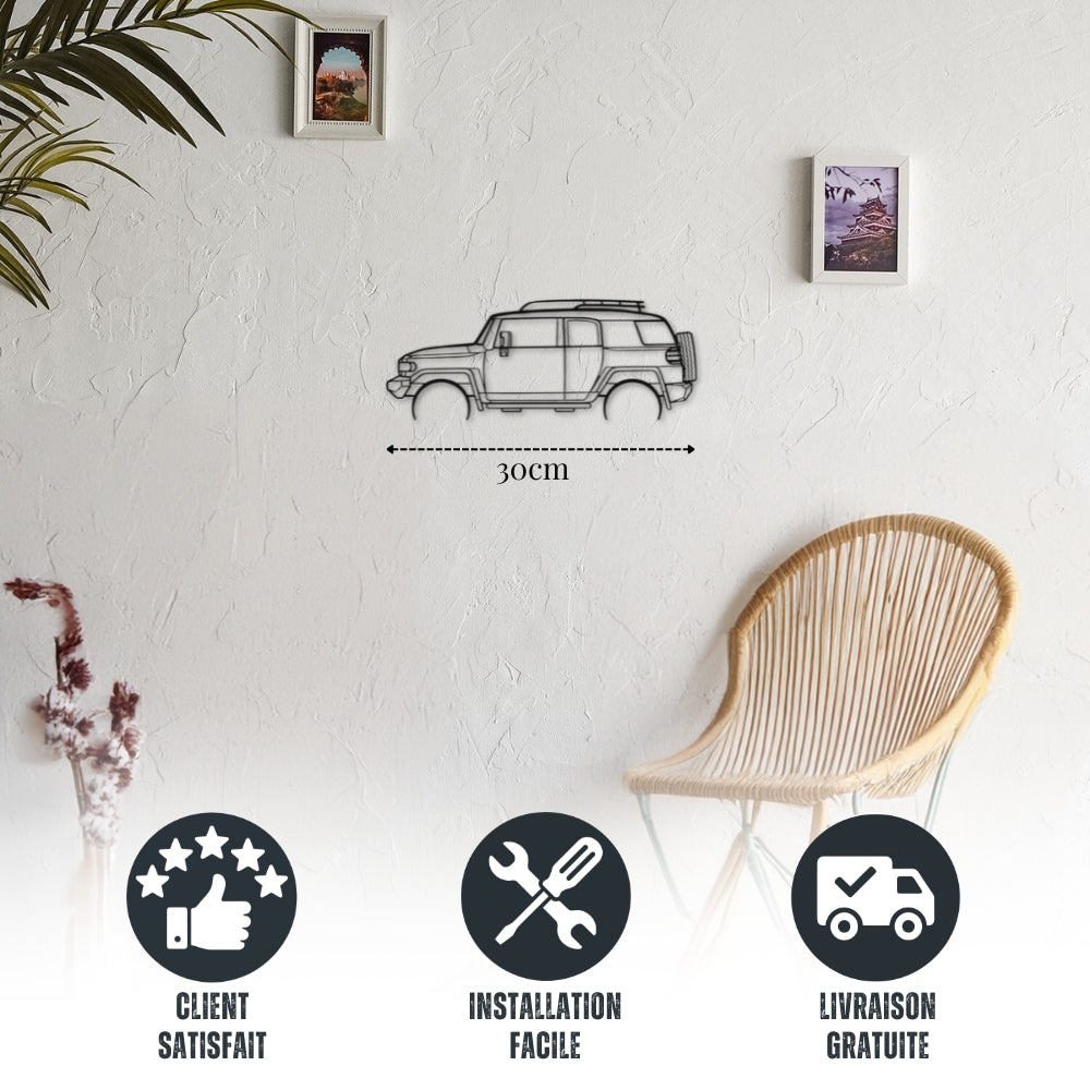 Petite décoration murale Voiture en métal Toyota FJ Cruiser (2008)