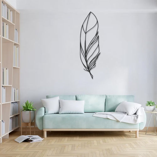Plume métal déco