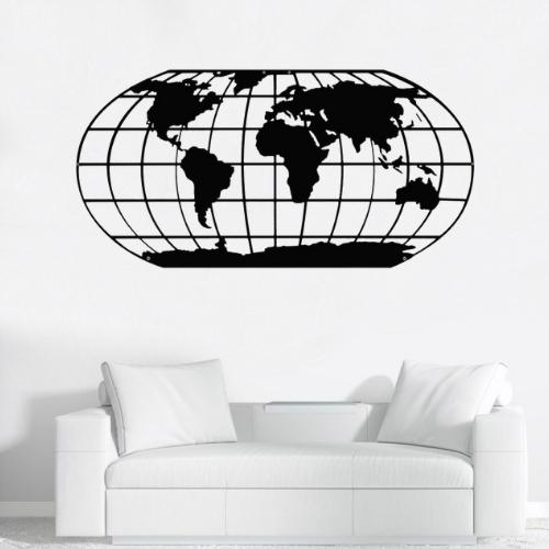 Carte du Monde à gratter 80x45cm, Décorations murales
