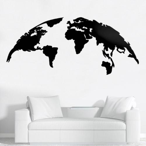 Carte du monde planisphère, décoration murale en métal • Je suis Art