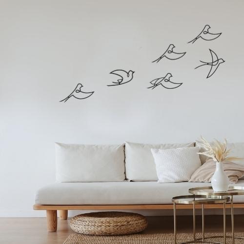 Décoration murale métal oiseaux - CréaDécoBoutique