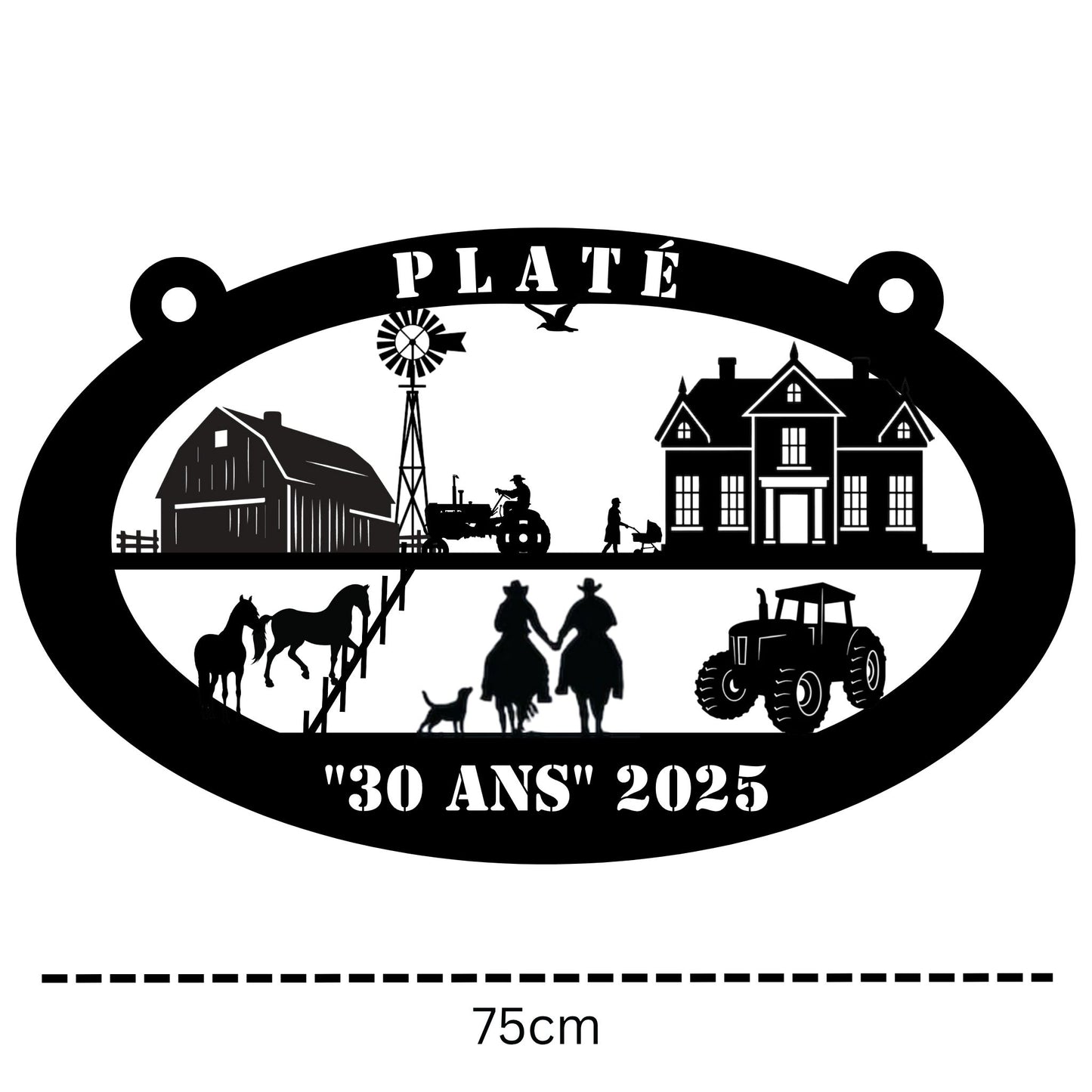 Personnalisation Ferme Décoration en métal M Chartier