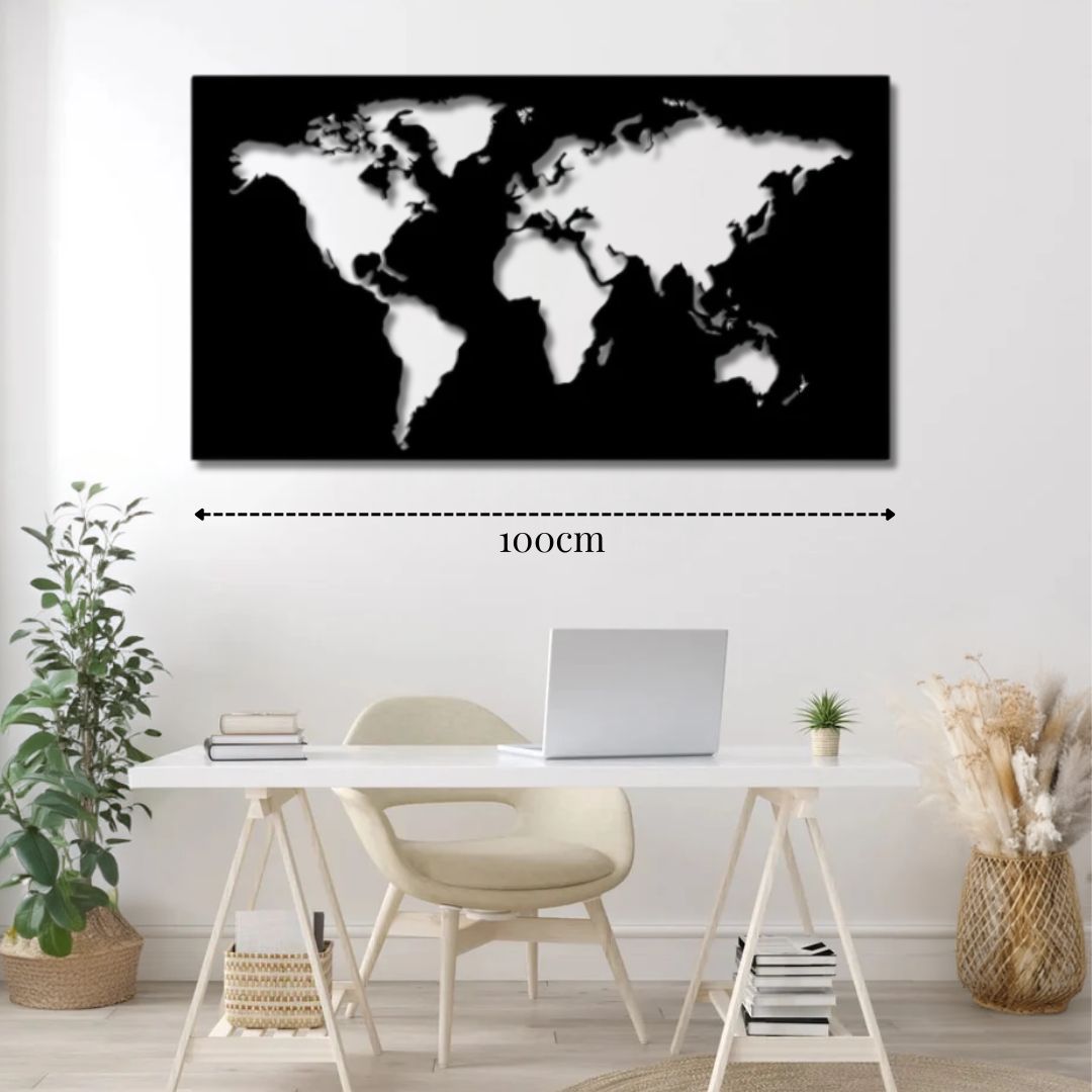 Carte du Monde Murale en Métal PrecisionMetal