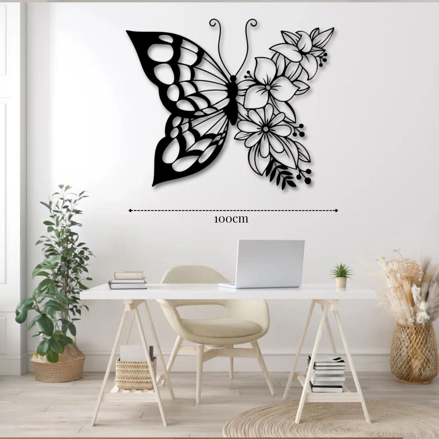 Déco murale métal Papillon extérieur