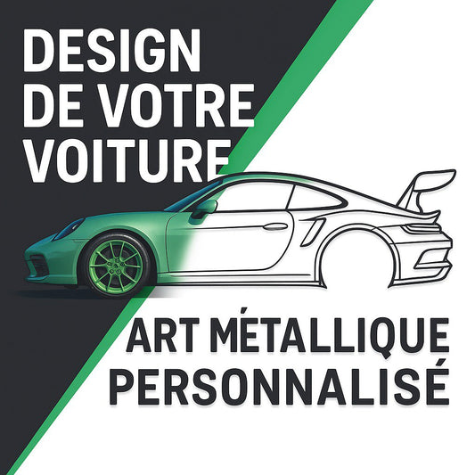 Déco murale métal Voiture personnalisée