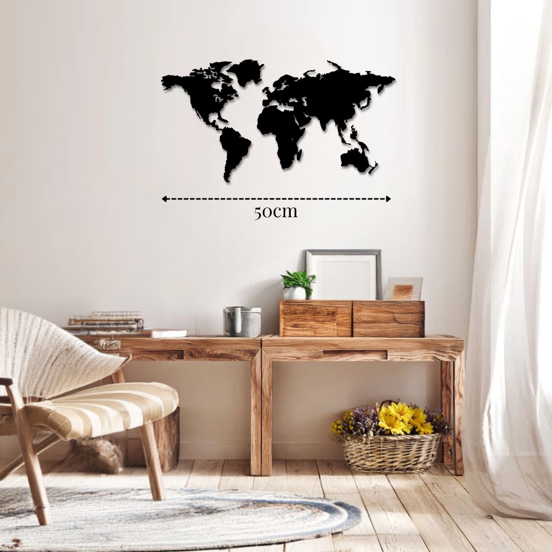 Décoration Mappemonde en métal
