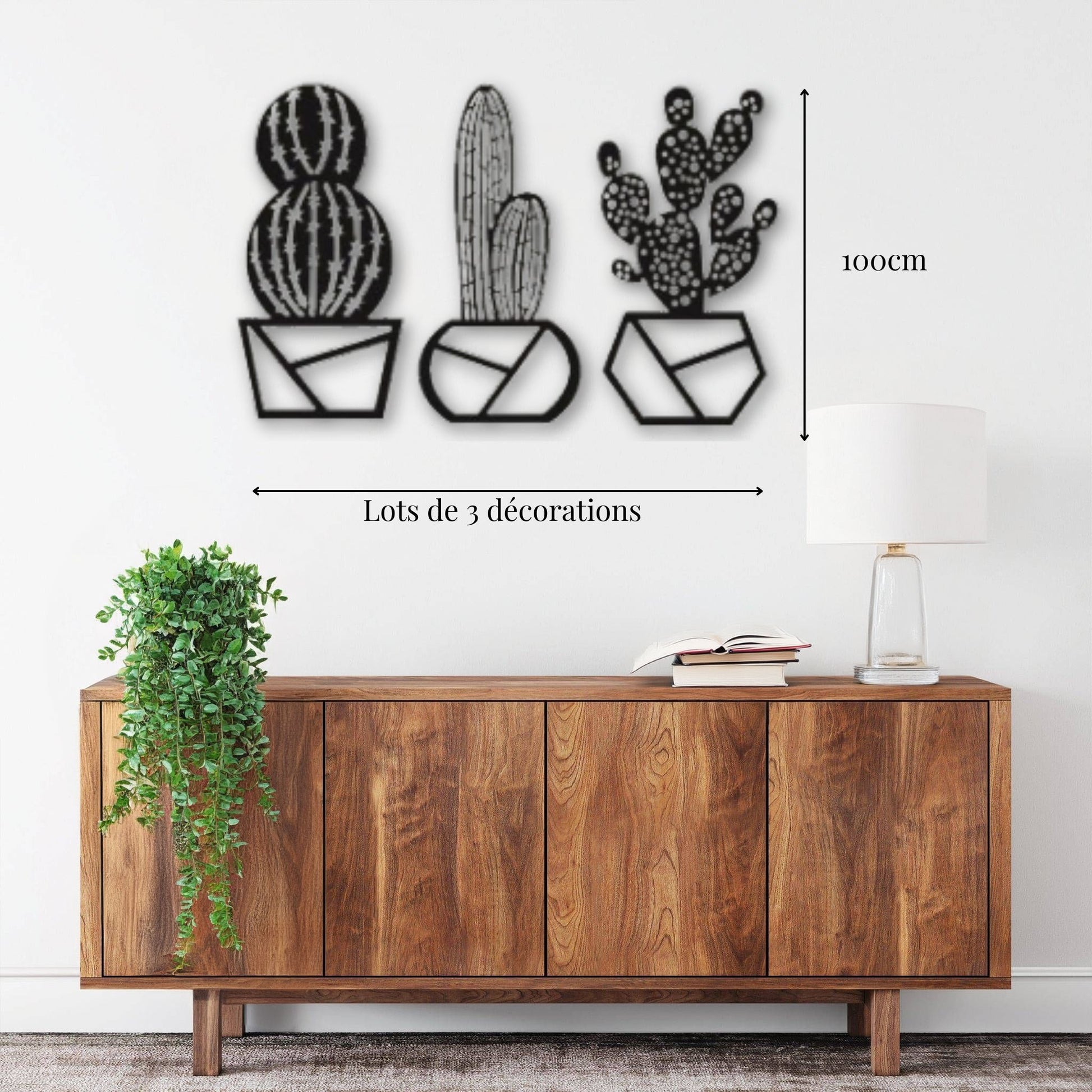 Décoration murale Cactus - Lot de 3 Precision