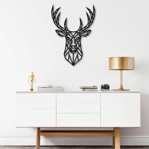 Décoration Murale Cerf Géométrique PrecisionMetal