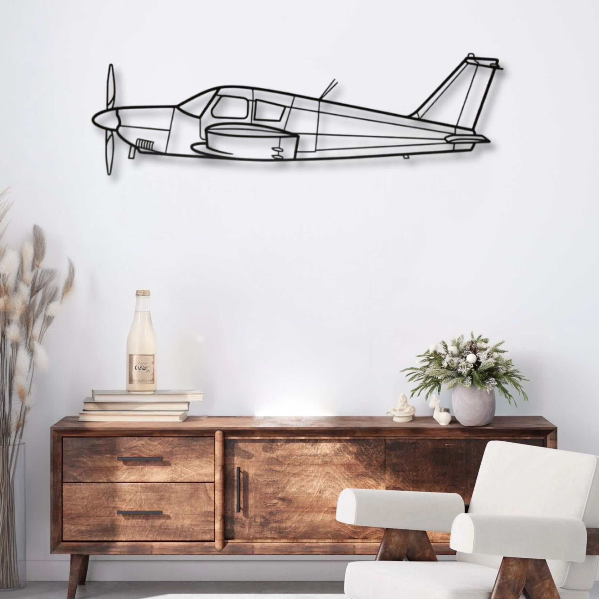 Décoration murale métal Avion Piper PA-28 Cherokee Precision
