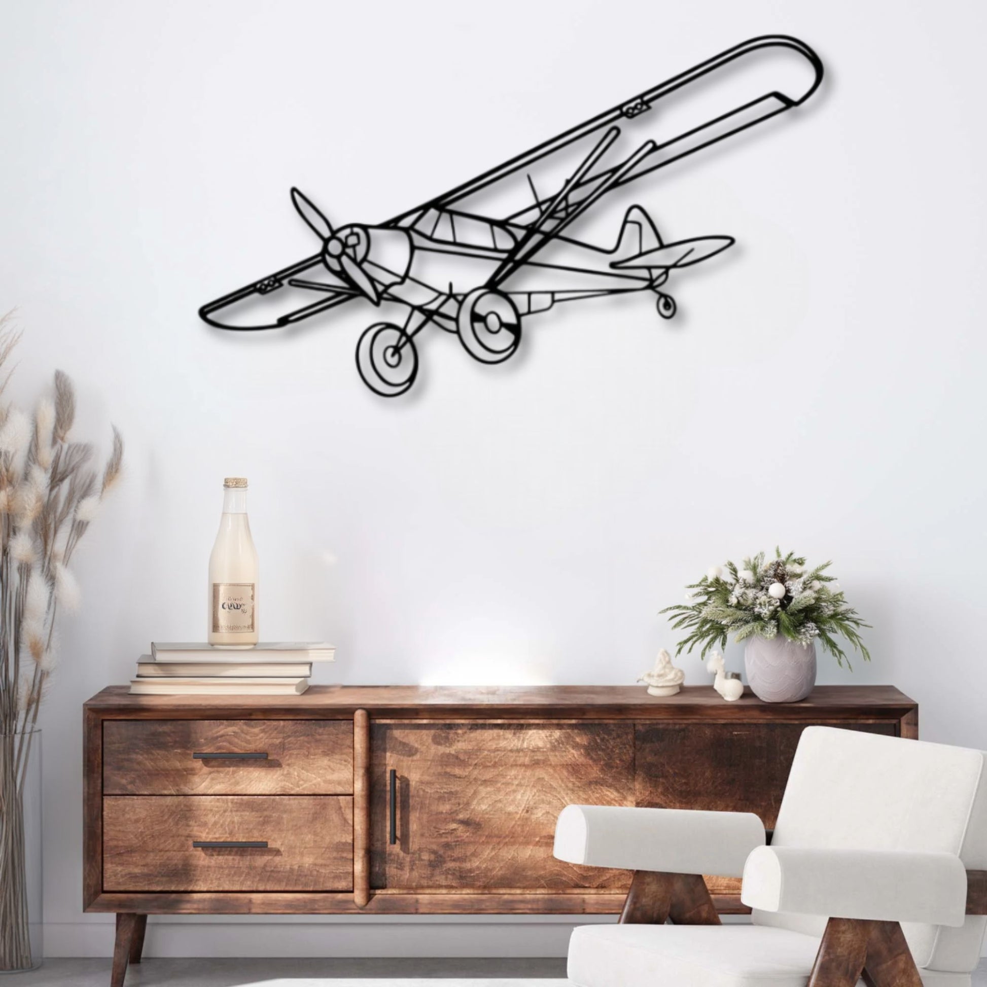 Décoration murale métal Avion Piper Super Cub Precision