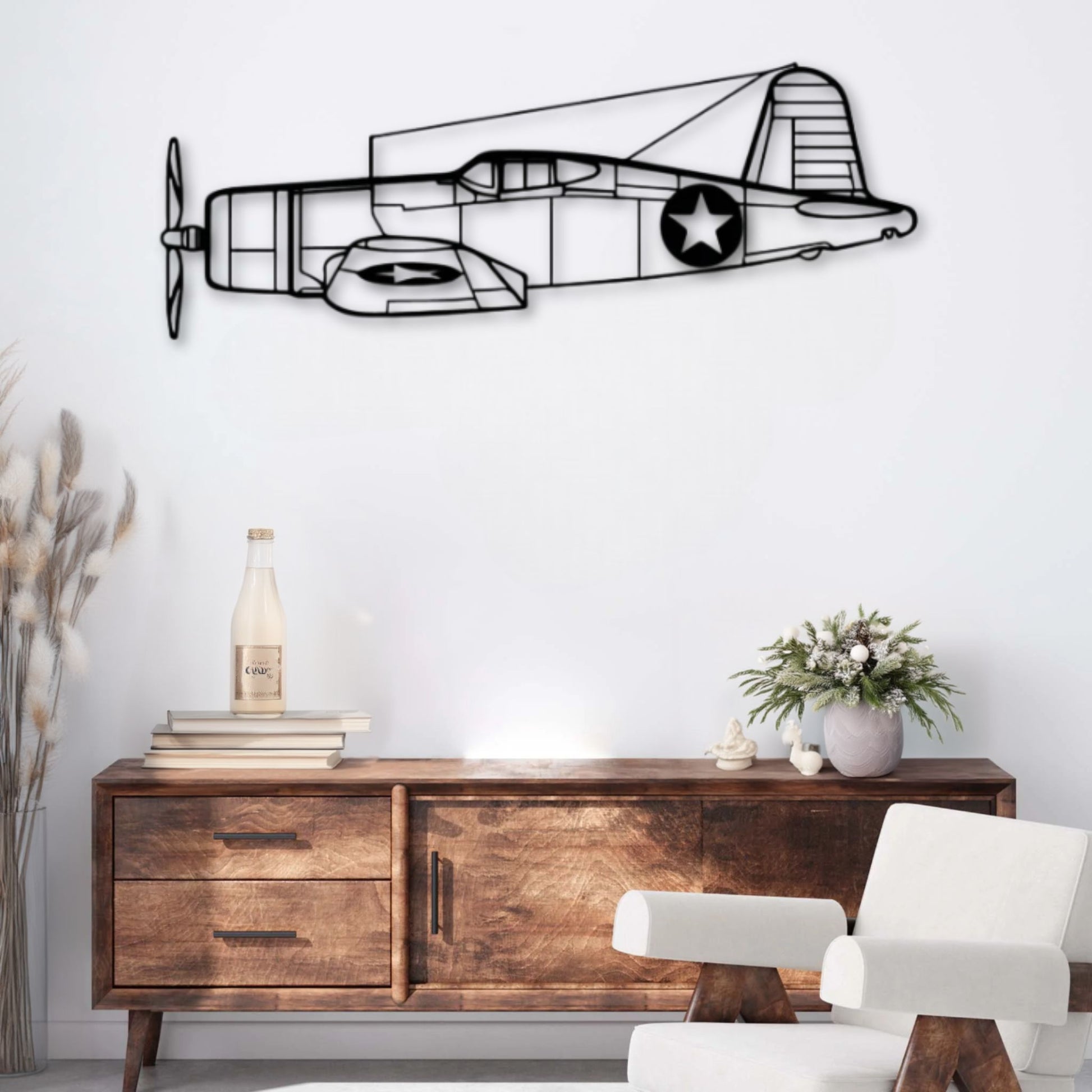 Décoration murale métal Avion Vought F4U Corsair