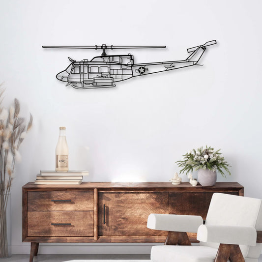 Décoration murale métal Hélicoptère Bell UH-1N Huey