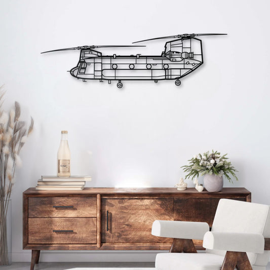 Décoration murale métal Hélicoptère Boeing CH-47 Chinook Precision