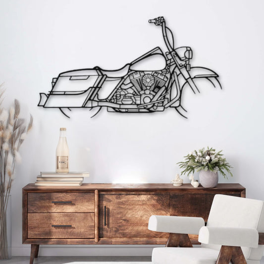Décoration murale métal Moto Harley-Davidson Road King (2014) PrecisionMetal