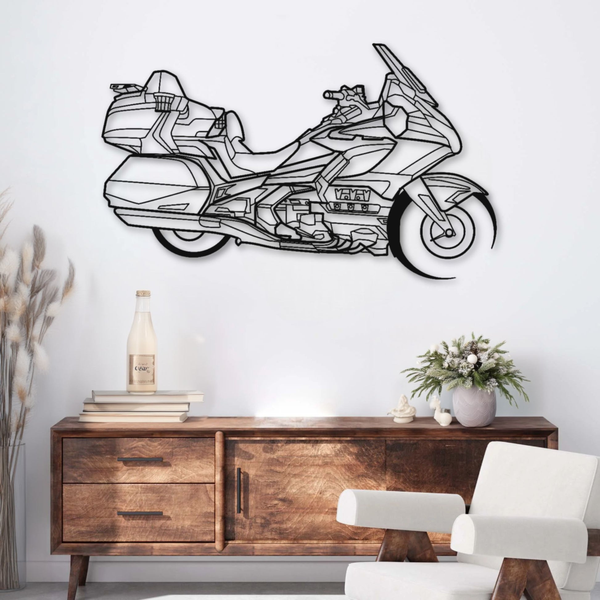 Décoration murale métal Moto Honda Gold Wing PrecisionMetal